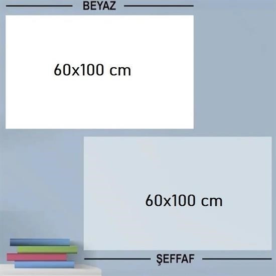 shop® Ders Çalışma Yazı Tahtası Manyetik Duvar Stickerı 100x60 cm