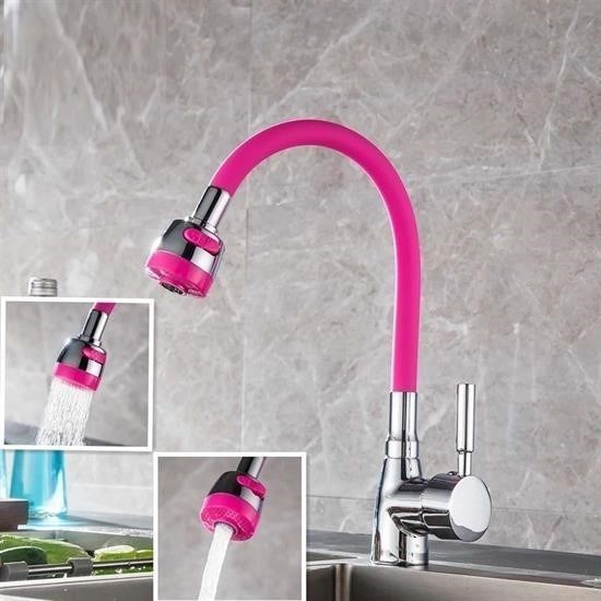 shop® Oynar Başlıklı Tasarruflu Kubar Musluk Borusu ve Başlığı  Pembe