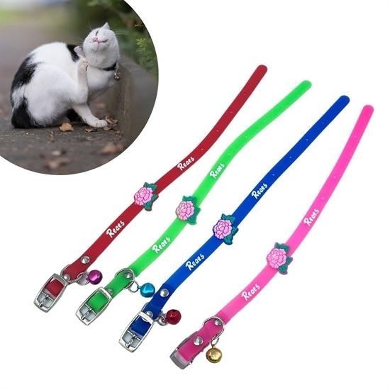 shop® Çıngıraklı Zilli Sevimli Renkli Slikon Kedi Köpek Boyun Tasması