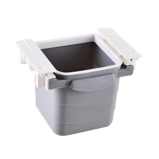 shop® Mini Masa Çöp Kovası Plastik Tezgah Altı Geri Çekilebilir Yapışkanlı Görünmez Bölme Pratik