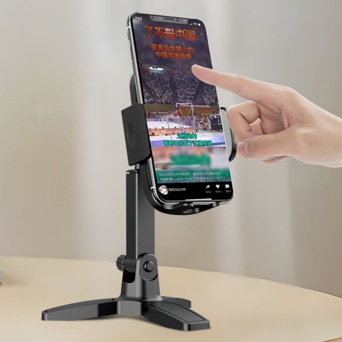 shop® Masaüstü Telefon Standı 360 Derece Dönebilen Başlıklı Ayaklı Telefon Tripodu