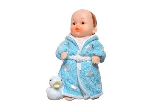 shop® Decotown Hediyelik Sevimli Mavi Bebek Biblo Polyester Süs Eşyası