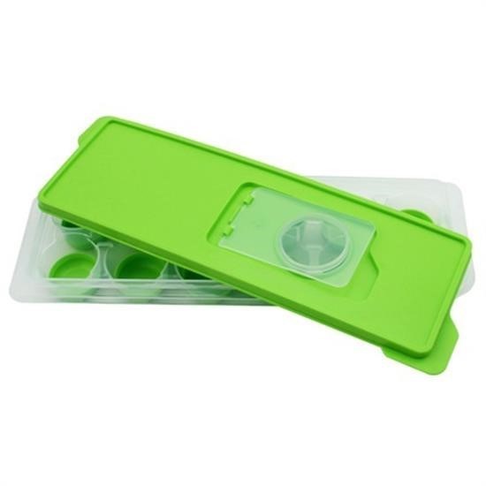 shop® 12li Kapaklı Yapışmaz Silikon Tabanlı Plastik Küp Buz Kalıbı