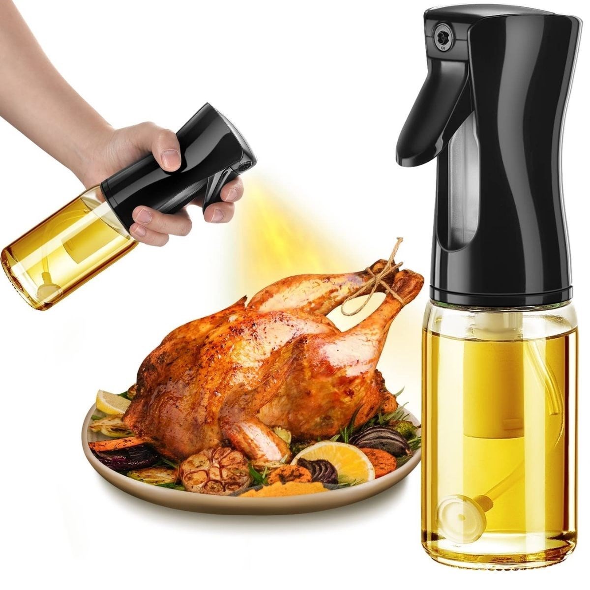 shop® Çok Amaçlı Cam Şişe Püskürtmeli Dağıtıcı Yağdanlık Limonluk Sirke Sosluk Spreyi