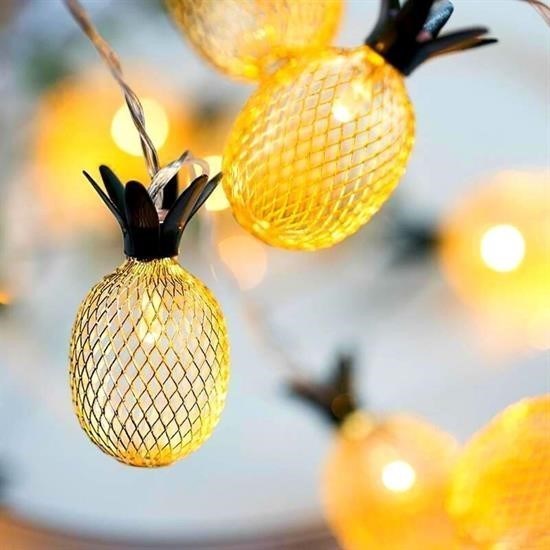 shop® Dekoratif Pilli Pineapple Ananas Pilli Şerit Led Işık (1 Metre)