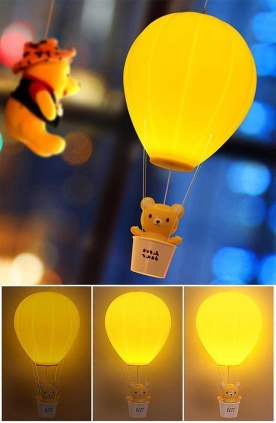 shop® Balonlu Ayıcıklı Eğlenceli Dekoratif Gece Lambası Aydınlatması