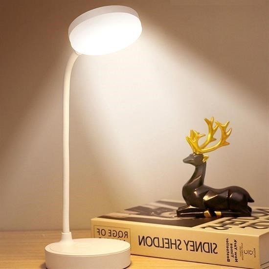 shop® Yuvarlak USBli Dokunmatik 3 Kademeli 360 Derece  Özel Göz Korumalı Led Lityum Masa Lambası