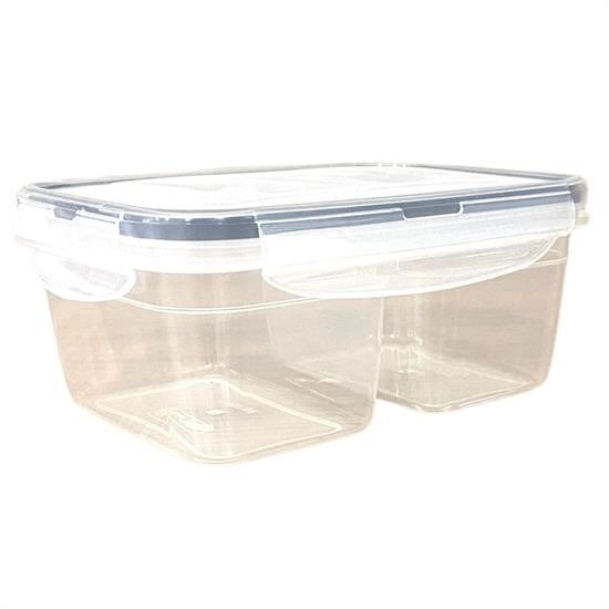 shop® 2 Bölmeli 0,45+0,45 Litre Kilitli Kapaklı Erzak Saklama Kabı LC-524