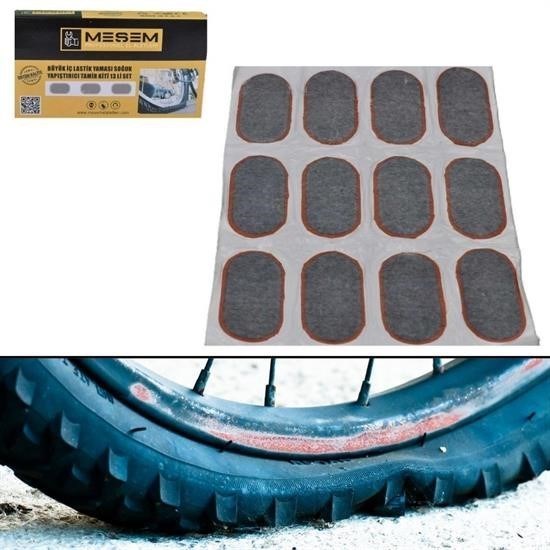 shop® 13lü Bisiklet Motorsiklet İç Lastik Yaması Soğuk Yapıştırıcılı