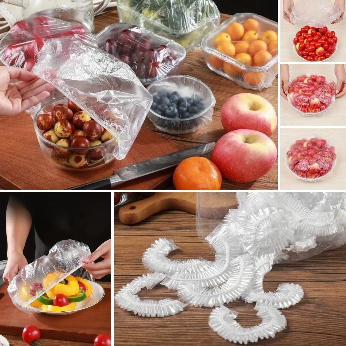 shop® 100 Adet Tazeliği Koruyan Tencere ve Tabak Bonesi  Çok Amaçlı Kullan At Tabak Bonesi 