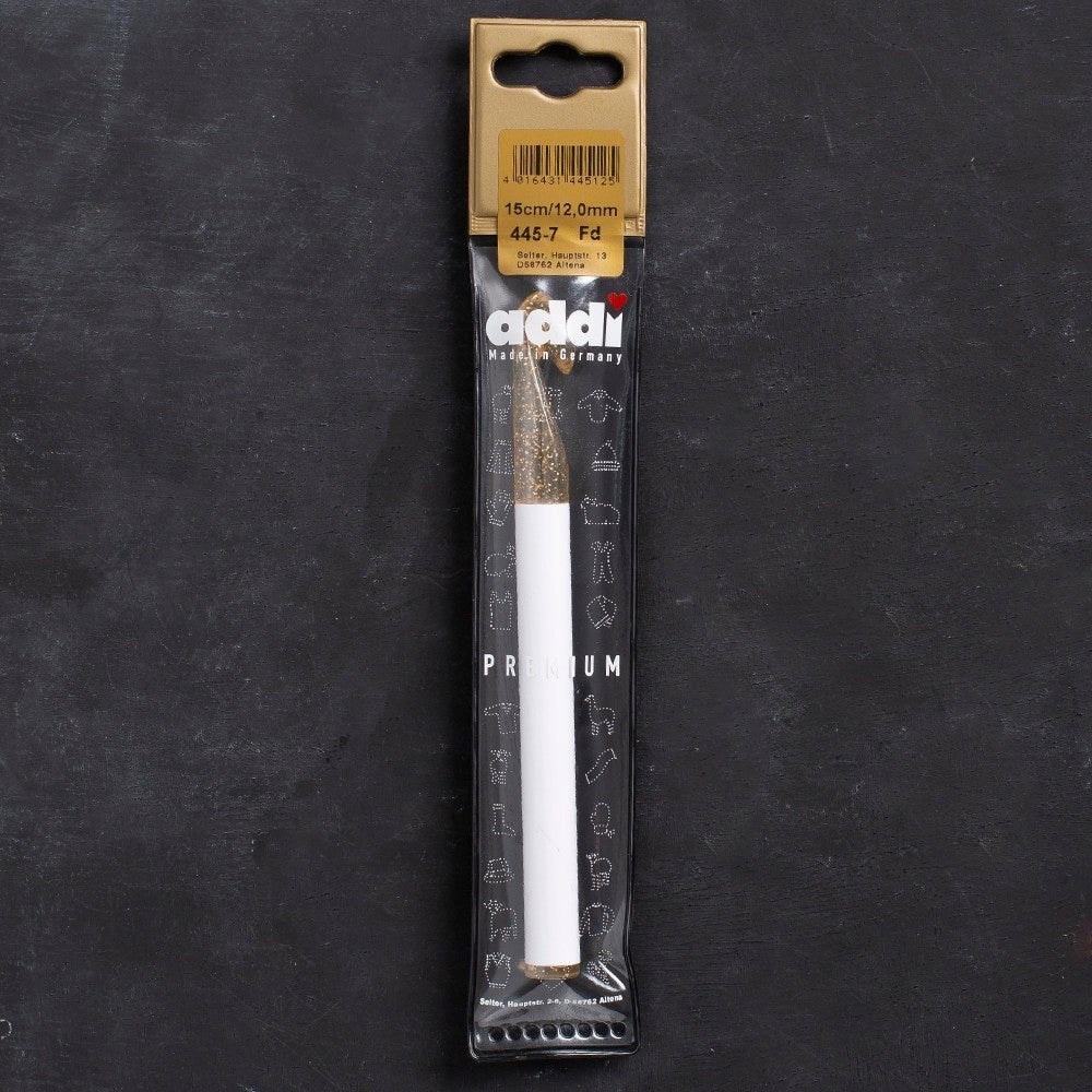 Addi Champagner 12mm 15cm Plastik Simli Yün Tığ - 