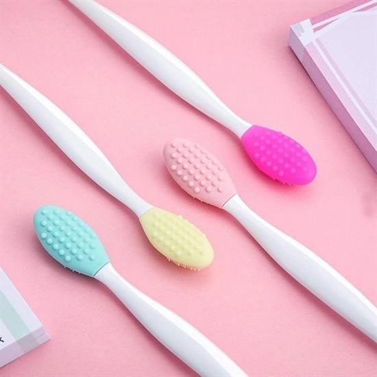shop® 2 Adet Dudak Fırçası Peeling Etkili Gözenek  Siyah Nokta Temizleyici Akne Giderici Çift Yönl