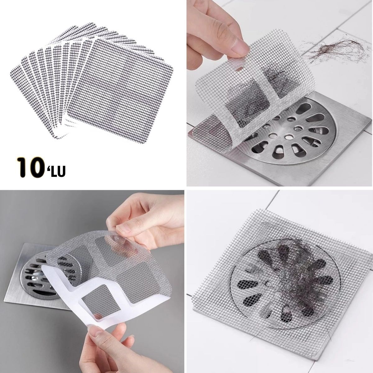 shop® 10'lu Banyo ve Mıutfak Lavabo Koku Önleyici ve Haşere Böcek Önleyici Gider Filtresi