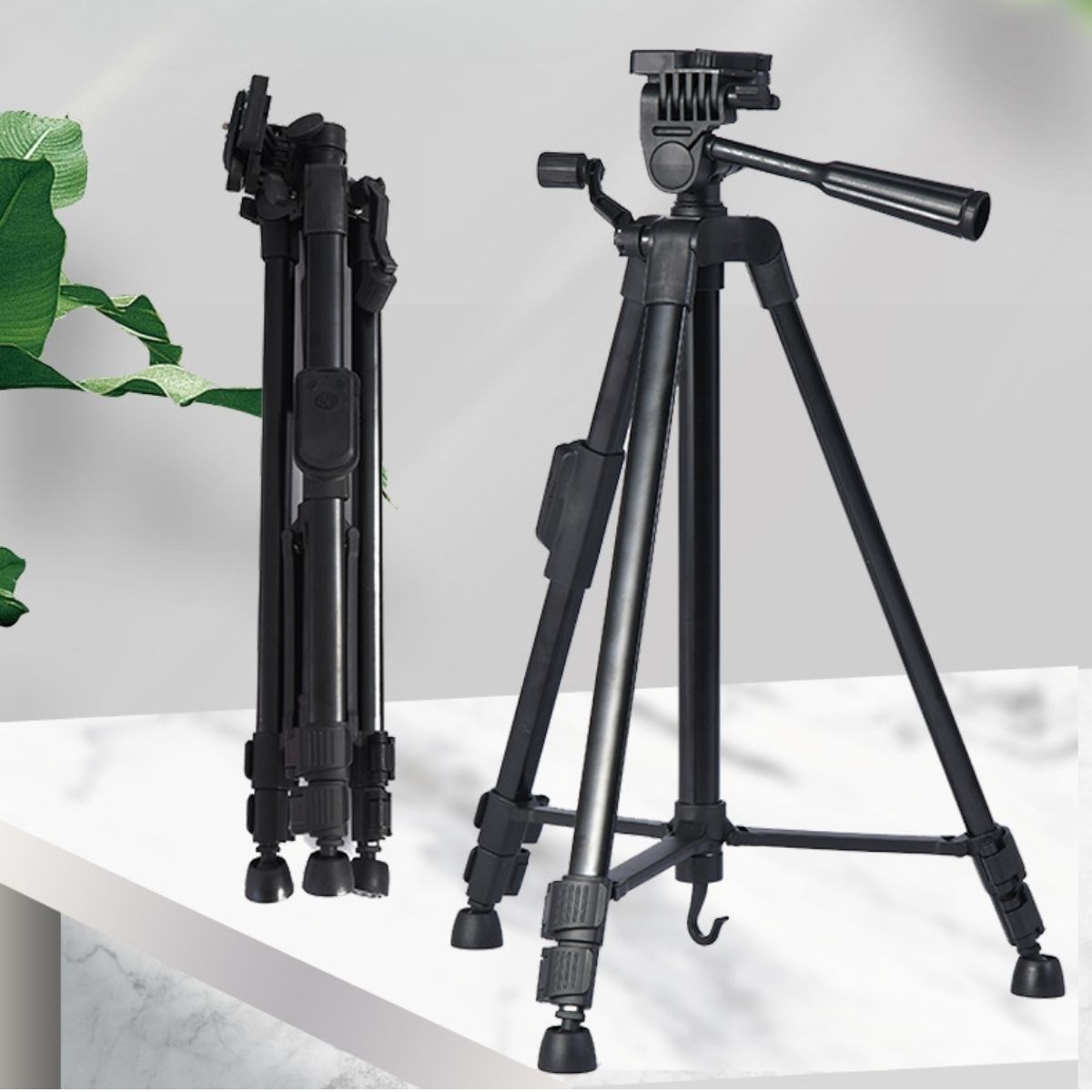 shop® Telefon ve Fotoğraf Makinası Takılabilen Bluetooth Kumandalı 146 cm Tripod
