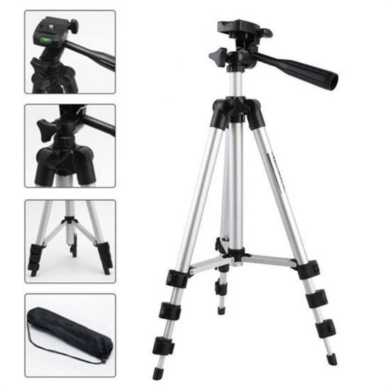 shop® Taşıma Çantalı 130 cm Profesyonel Alüminyum Kamera Tripodu