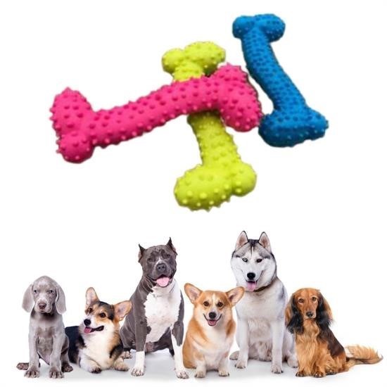  shop® Tiny Kemik Oyuncağı Tırtıklı Yüzey Küçük Kemik Plastik Köpek Oyuncağı