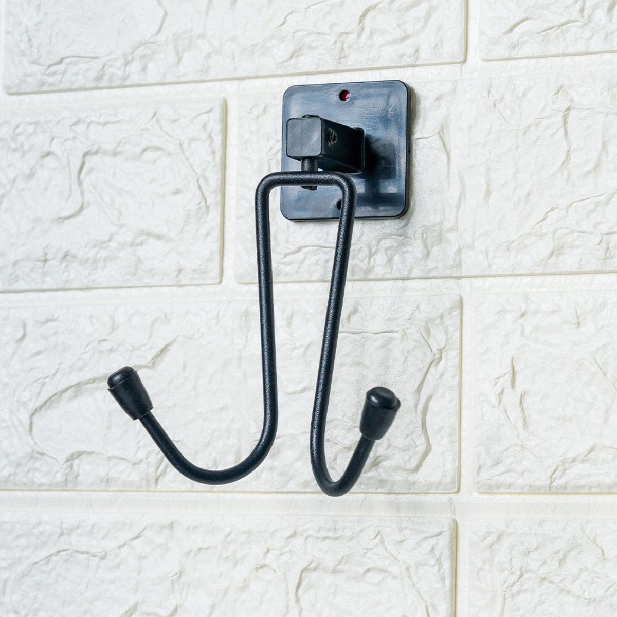 shop® Kendiliğinden Yapışkanlı Siyah Paslanmaz Metal Bornoz ve Havlu Askılığı