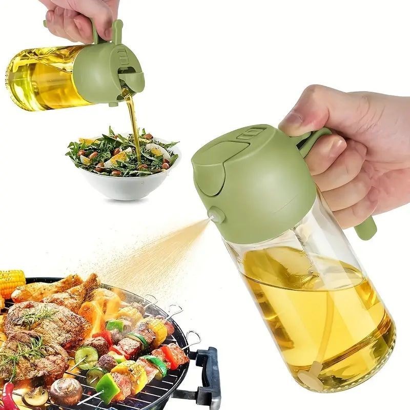 shop® 2si 1arada Yağ Dökücü ve Spreyli Yağdanlık Cam Yağ Püskürtücü