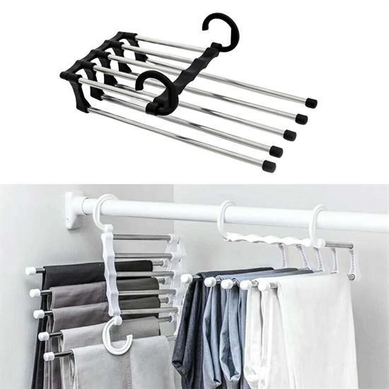 shop®  Hareketli Dolap İçi Pantolon Kravat Şal Askı Sistemi Düzenleyici Katmanlı Askılık Organizer