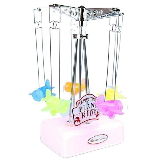 shop® Hareketli Uçaklı Kurmalı Hediyelik Küçük Müzik Kutusu Aleti