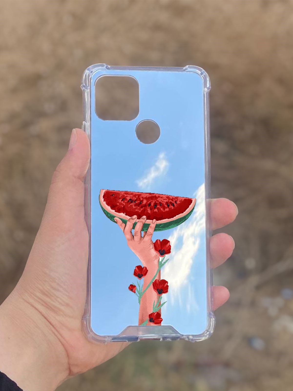 Oppo A15  Uyumlu Aynalı Filistin Desenli Darbe Kamera Korumalı Silikon Telefon Kılıfı