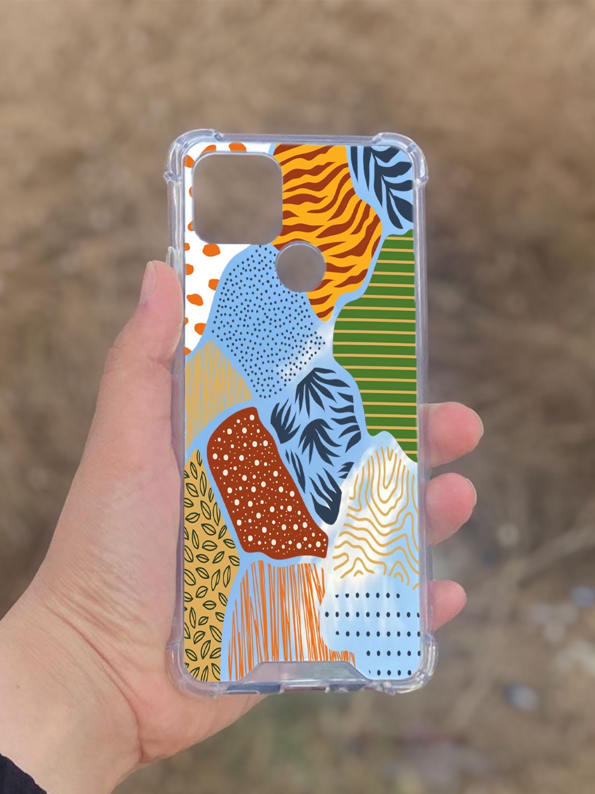 Oppo A15  Uyumlu Aynalı Leopar Desenli Darbe Kamera Korumalı Silikon Telefon Kılıfı