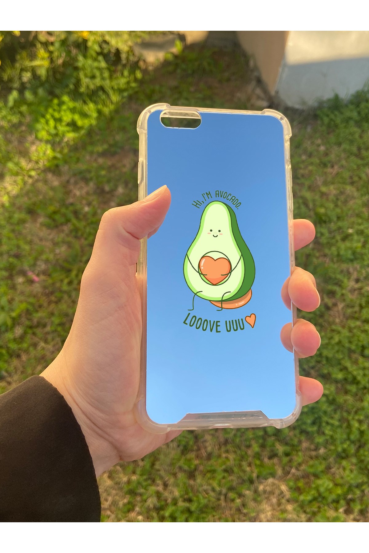 İphone 6S Plus Uyumlu Aynalı Love You Desenli Darbe Kamera Korumalı Silikon Telefon Kılıfı
