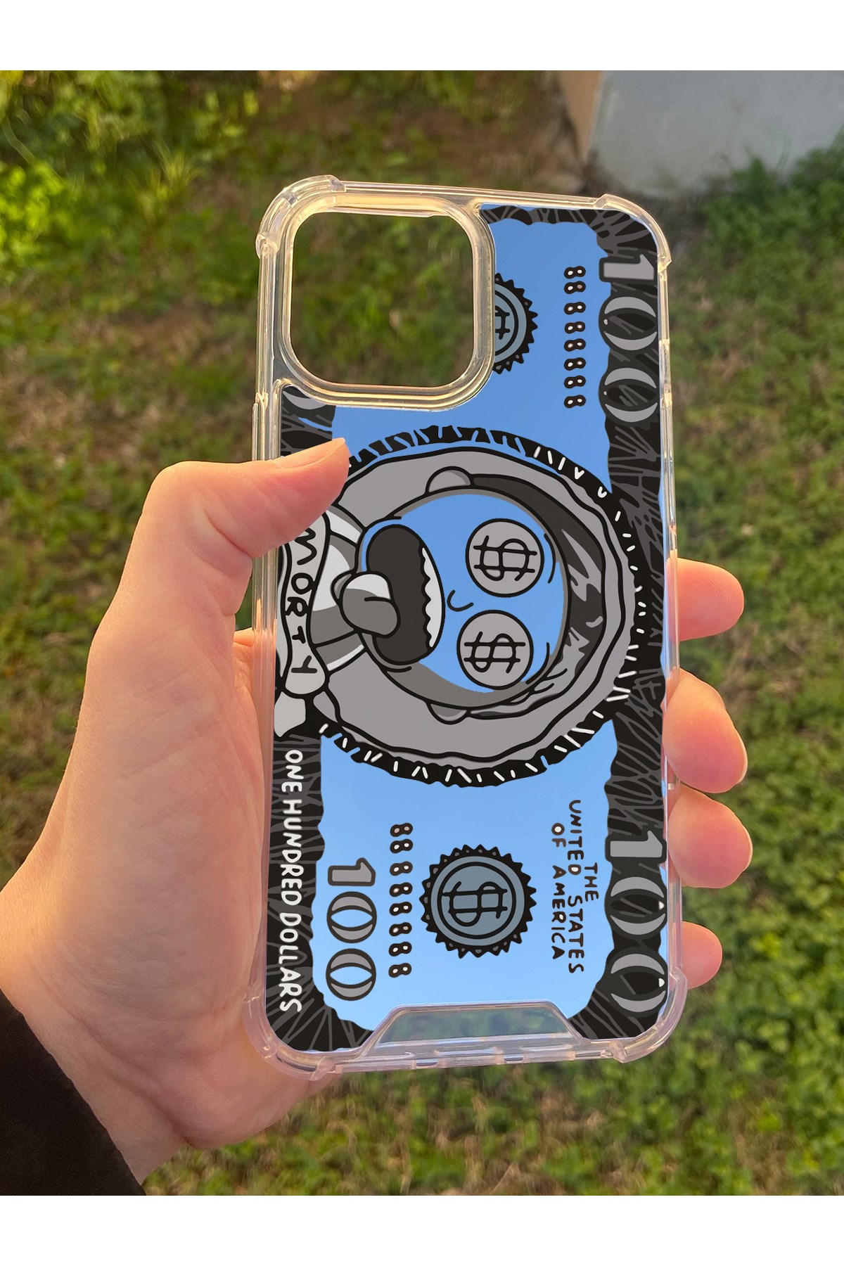 İphone 15 Pro Max Uyumlu Aynalı Dollars Desenli Darbe Kamera Korumalı Silikon Telefon Kılıfı