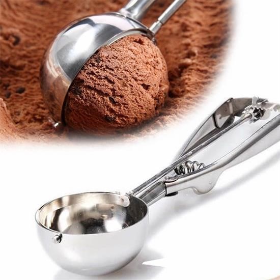shop® Paslanmaz Çelik Çek Bırak Yapışmaz Dondurma Top Kaşığı Kepçesi