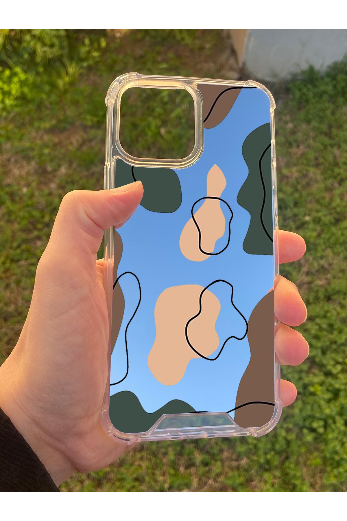 İphone 15 Pro Max Uyumlu Aynalı Dalga Desenli Darbe Kamera Korumalı Silikon Telefon Kılıfı