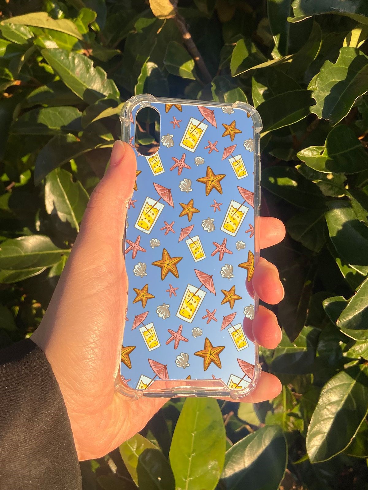 İphone X Uyumlu Aynalı Limonata Desenli Darbe Kamera Korumalı Silikon Telefon Kılıfı