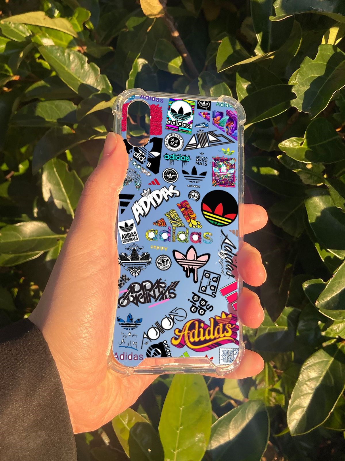 İphone X Uyumlu Aynalı Retro Desenli Darbe Kamera Korumalı Silikon Telefon Kılıfı