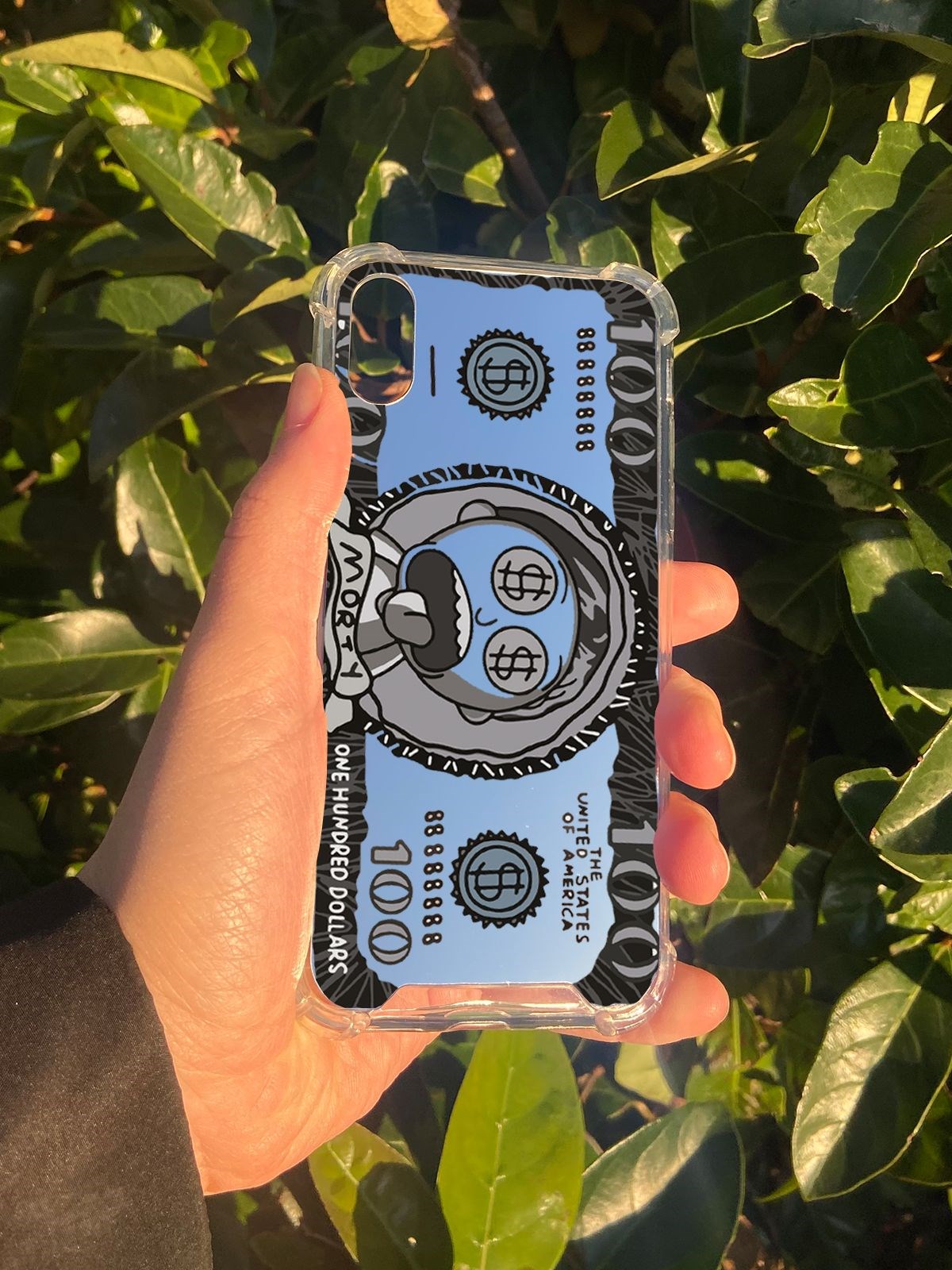 İphone X Uyumlu Aynalı Dollars Desenli Darbe Kamera Korumalı Silikon Telefon Kılıfı